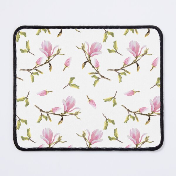 Item preview, Watercolor pink Magnolia Seamless Pattern White background Hand painted illustration designed and sold by BartolArt.