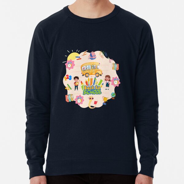 Cute Stylish Back to School Design for T-shirts etc. Lightweight Sweatshirt