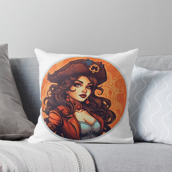 Artikelvorschau, Pirate Queen Pirate Princess Wearing Orange entworfen und verkauft von PrincessJessieJ.