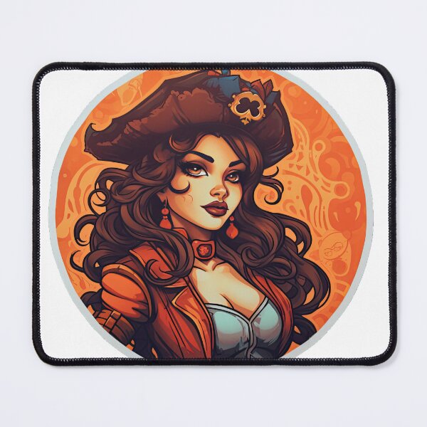 Item preview, Pirate Queen Pirate Princess Wearing Orange designed and sold by PrincessJessieJ.