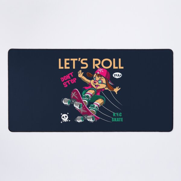 Item preview, yeah let's roll, don't stop (cute skater puppy) designed and sold by hayrpictures.
