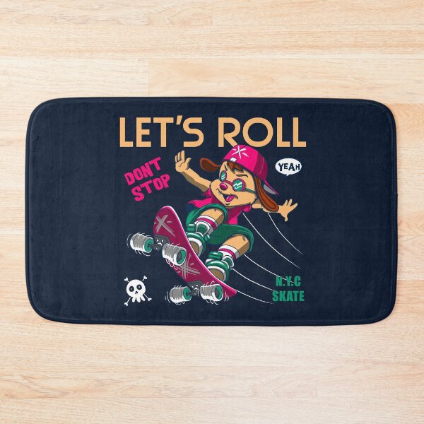 Item preview, yeah let's roll, don't stop (cute skater puppy) designed and sold by hayrpictures.