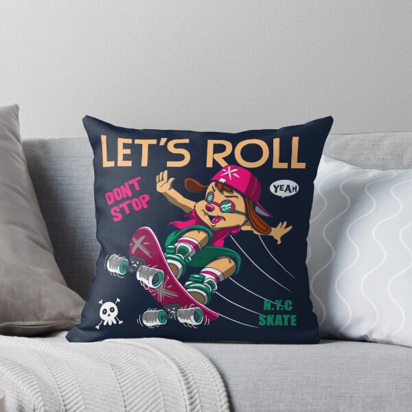 Item preview, yeah let's roll, don't stop (cute skater puppy) designed and sold by hayrpictures.