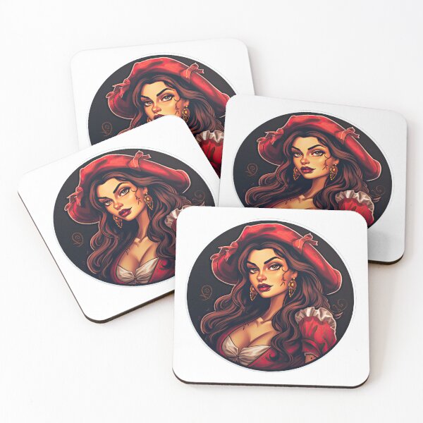 Artikelvorschau, Pirate Queen Pirate Princess Wearing Red entworfen und verkauft von PrincessJessieJ.