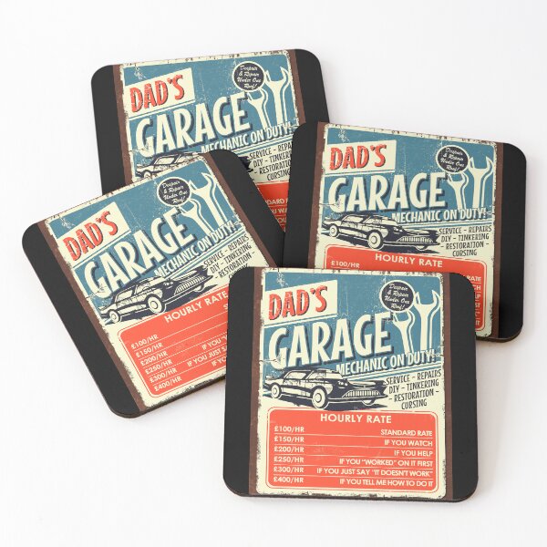 Item preview, Dad's Garage Retro Workshop DIY Poster designed and sold by Nerd Shizzle.