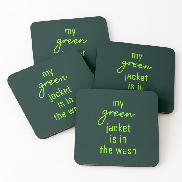 Item preview, my green jacket is in the wash - funny golf - NEON green text designed and sold by EmeraldeaArt.