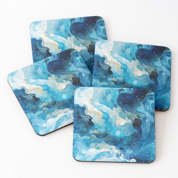 Item preview, Aqua Tranquil Marbling Pattern designed and sold by NikkofTime.