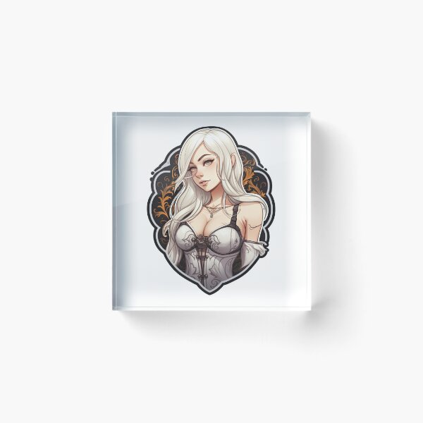 Item preview, Femme Fatale in White Sticker  designed and sold by PrincessJessieJ.