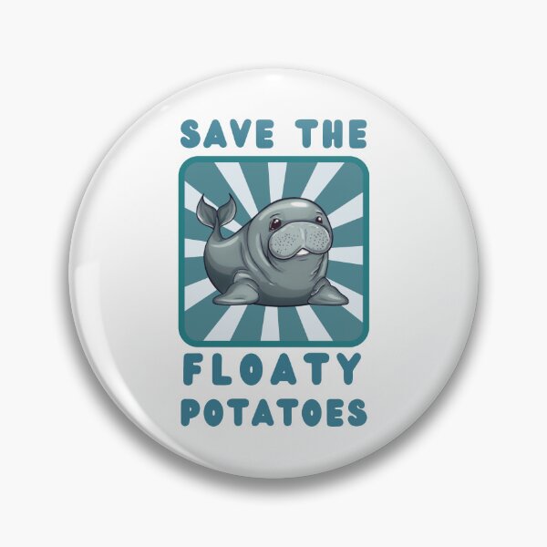 Artikelvorschau, Save The Floaty Potatoes Lustige Seekuh entworfen und verkauft von DizzyShirts1.