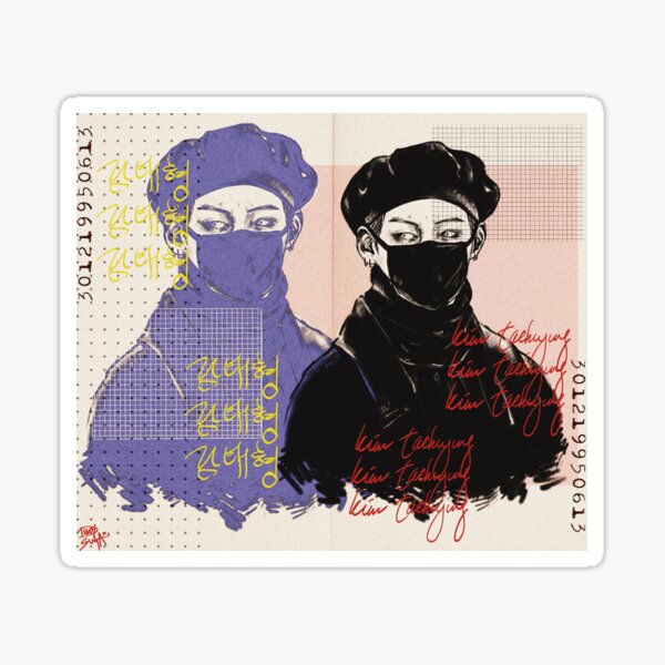Artikel-Vorschau von Baskenmütze Taehyung Fanart, designt und verkauft von illust-peace.