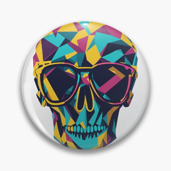 Item preview, Colourful Skull Wearing Sunglasses designed and sold by ancient-times.