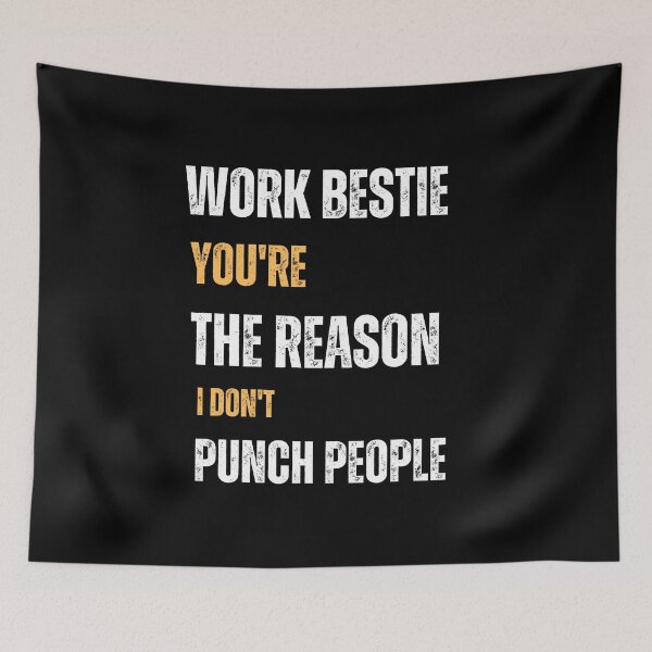 Item preview, Work Bestie You Are The Reason Funny Quote designed and sold by sleekartist.