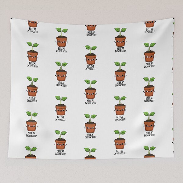 Item preview, Beleaf In Yourself Funny Plant Puns  designed and sold by punnybone.