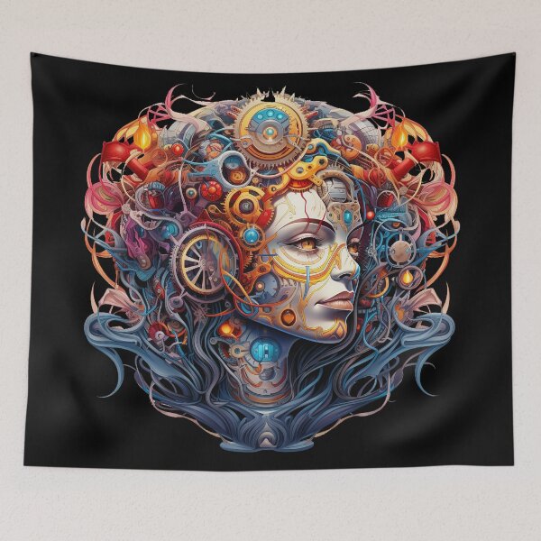 Item preview, Psychedelic DMT Art Machine Elf designed and sold by Trippinink-.