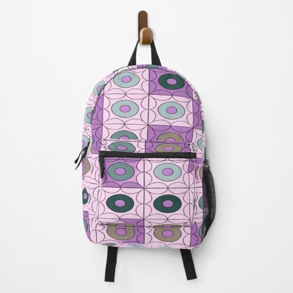 Item preview, Purple and pink circles and square pattern designed and sold by BirdsnStuff.