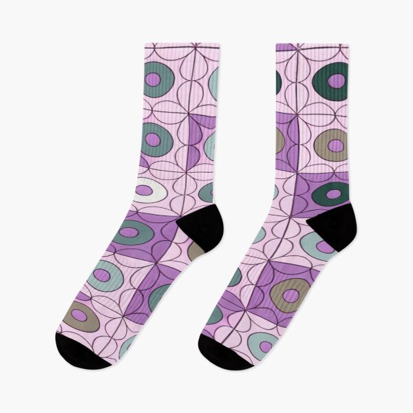 Item preview, Purple and pink circles and square pattern  designed and sold by BirdsnStuff.