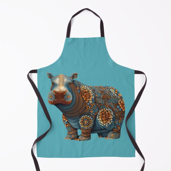 Item preview, Patterned Hippopotamus designed and sold by HouseOfRosy.
