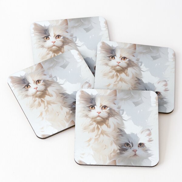 Item preview, White Fuffy Cute Cat - Artistic All-Over Print designed and sold by Image-Caption.