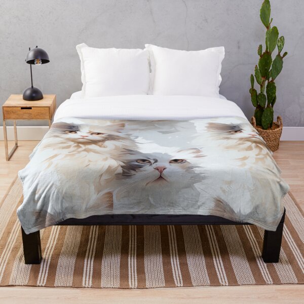 Item preview, White Fuffy Cute Cat - Artistic All-Over Print designed and sold by Image-Caption.