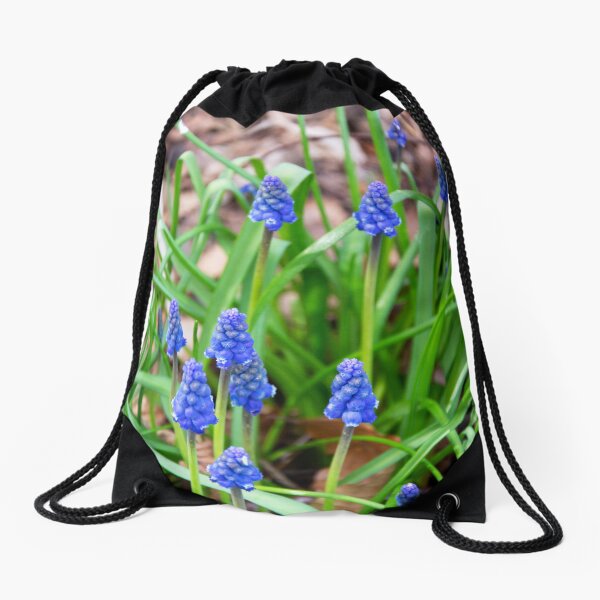 Grape Hyacinth Drawstring Bag