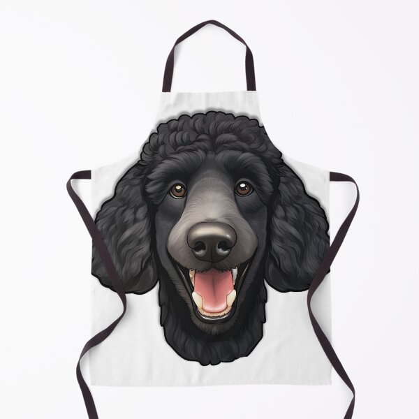 Artikelvorschau, Schwarzer Standardpudelhund Emoji niedlicher Cartoon entworfen und verkauft von DrFaust-Designs.
