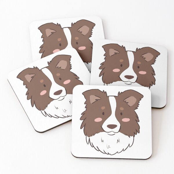 Item preview, Cute cartoon Red border collie face  designed and sold by Yaragold.