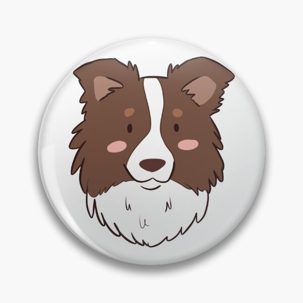 Item preview, Cute cartoon Red border collie face  designed and sold by Yaragold.