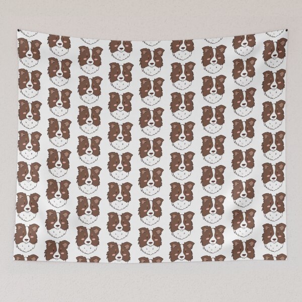 Item preview, Cute cartoon Red border collie face  designed and sold by Yaragold.
