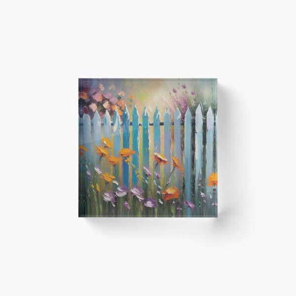 Item preview, Picket Fence and Flowers designed and sold by kultomatic.