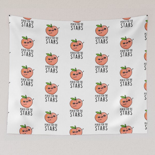 Item preview, Peach For The Stars Funny Fruit Puns  designed and sold by punnybone.