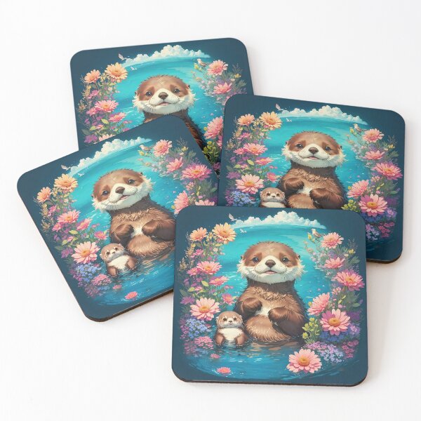 Item preview, Cute otters designed and sold by Neranchara.