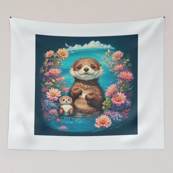 Item preview, Cute otters designed and sold by Neranchara.