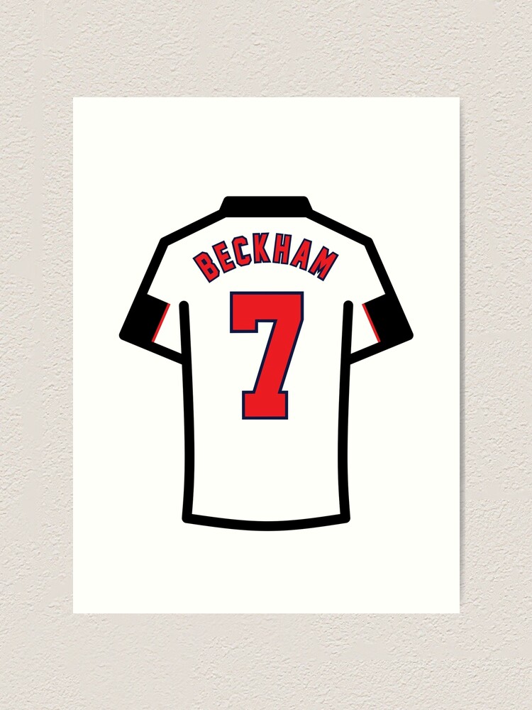 Beckham #7 ENG 98 Football Jersey 