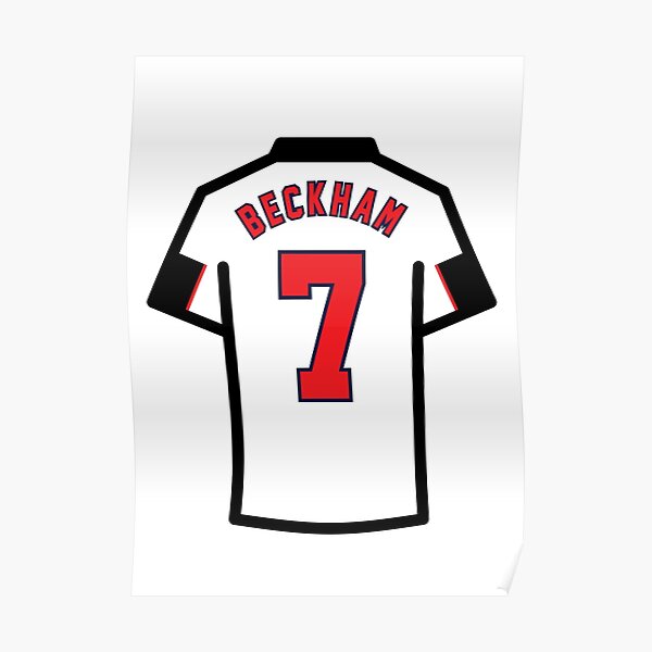 Poster 50x70 David Beckham Football Shirt 99 