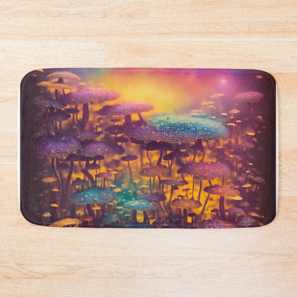 Item preview, Magic Mushrooms Glowing at Night designed and sold by SoccaTamam.