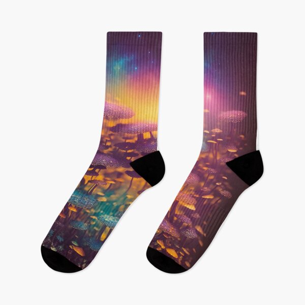 Item preview, Magic Mushrooms Glowing at Night designed and sold by SoccaTamam.
