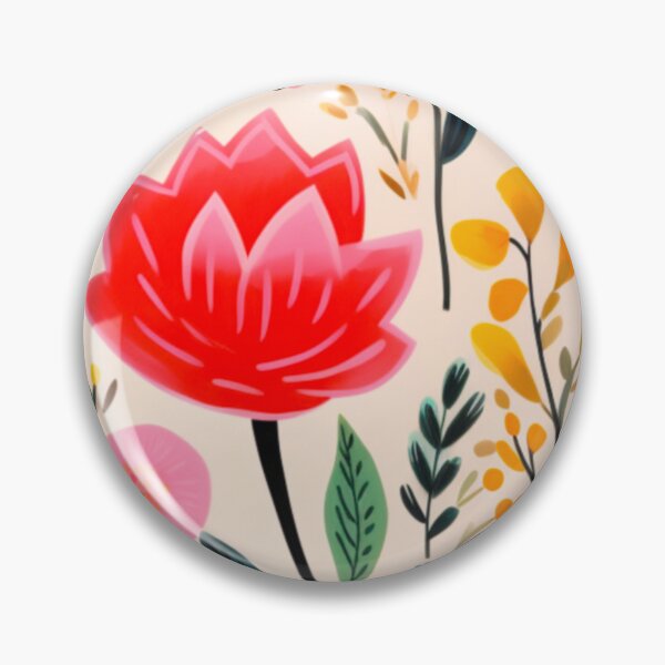 Item preview, Folkart Flower Collage Painting Print Background designed and sold by PaperieJennifer.