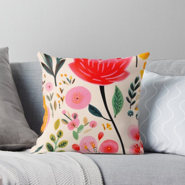 Item preview, Folkart Flower Collage Painting Print Background designed and sold by PaperieJennifer.