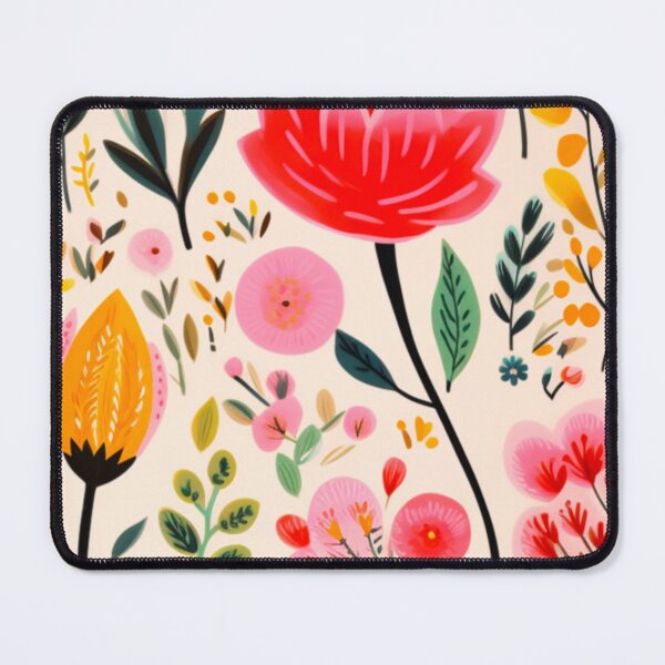 Item preview, Folkart Flower Collage Painting Print Background designed and sold by PaperieJennifer.