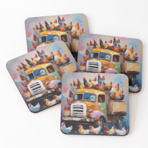 Item preview, Chickens on a Truck designed and sold by kultomatic.