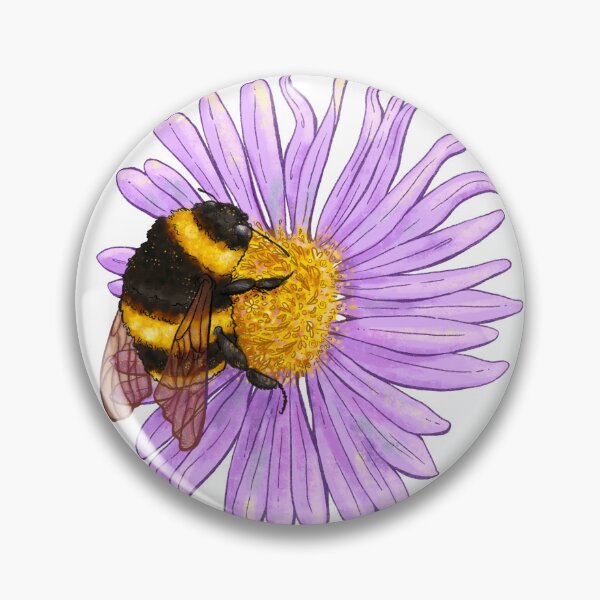 Item preview, Bumblebee On Aster designed and sold by HoneyBrieeeArt.