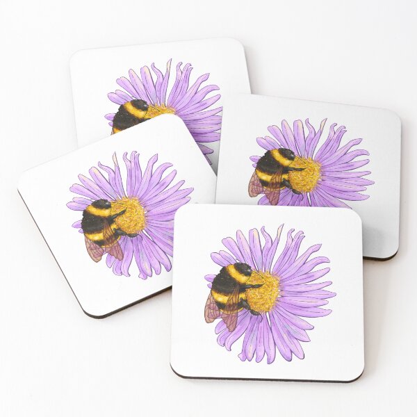 Item preview, Bumblebee On Aster designed and sold by HoneyBrieeeArt.