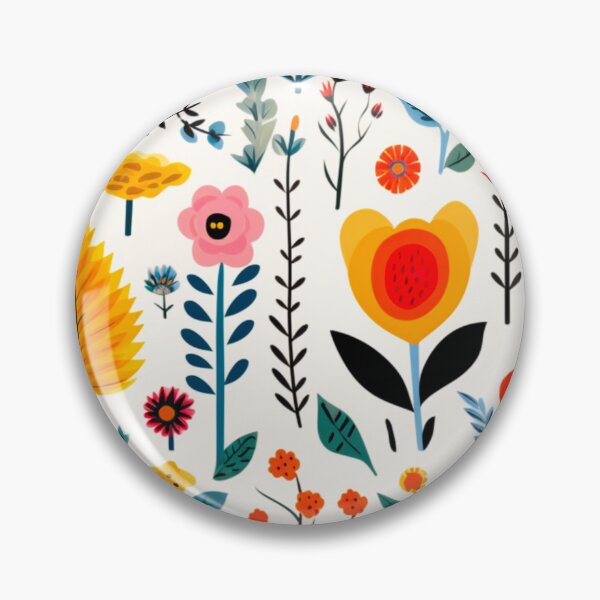 Artikelvorschau, Folkart-Blumen-Collage-Malerei-Druck-Hintergrund entworfen und verkauft von PaperieJennifer.
