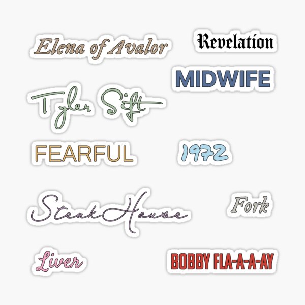 TS Album Titles Sticker Pack