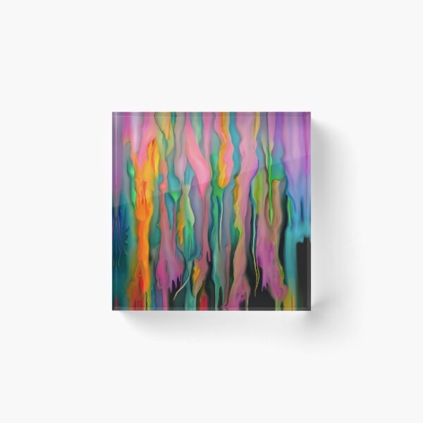 Aperçu de l'œuvre Rose et plus : une image d'art abstrait multicolore à l'aquarelle créée et vendue par Bridie  OBrien.