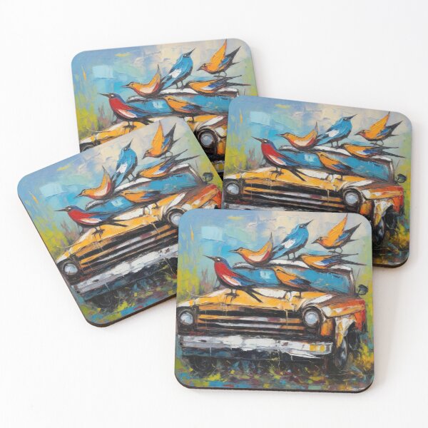 Item preview, Birds on a Car designed and sold by kultomatic.