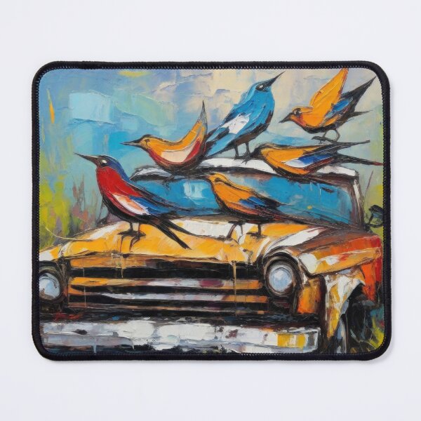 Item preview, Birds on a Car designed and sold by kultomatic.