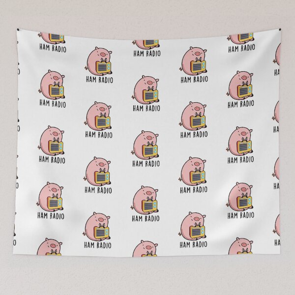 Item preview, Ham Radio Funny Pig Puns  designed and sold by punnybone.
