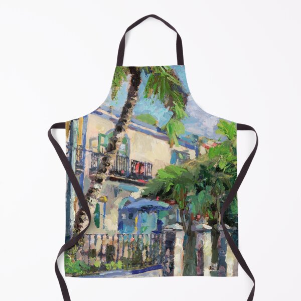 Item preview, Beach Walk with Palm Trees Original Oil Painting designed and sold by Anne Marie Propst.