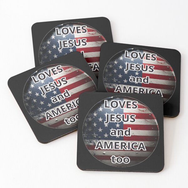 Item preview, Loves Jesus And America Too God Christian 4th Of July designed and sold by ArtisShops.